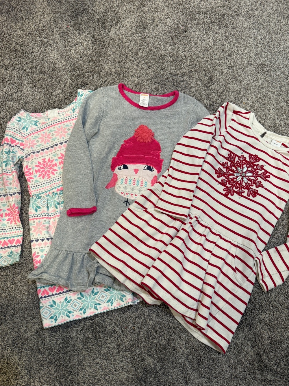 Bundle of 3 girls winter dresses